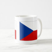 Czech Republic Flag Kaffeetasse (VorderseiteRechts)