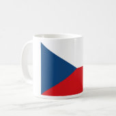 Czech Republic Flag Kaffeetasse (Vorderseite Links)