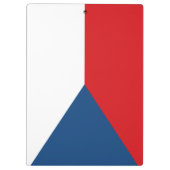 Czech Republic Flag Klemmbrett (Rückseite)