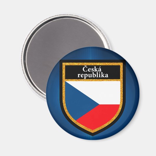 Czech Republic Flag Magnet (Vorderseite/Rückseite)