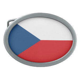 Czech Republic Flag Ovale Gürtelschnalle