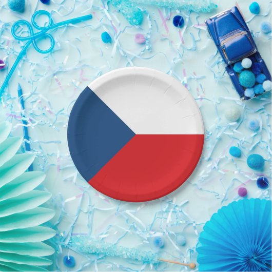 Czech Republic Flag Pappteller (Party)