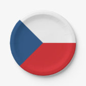 Czech Republic Flag Pappteller (Vorderseite)