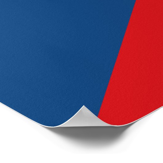 Czech Republic Flag Poster (Ecke)