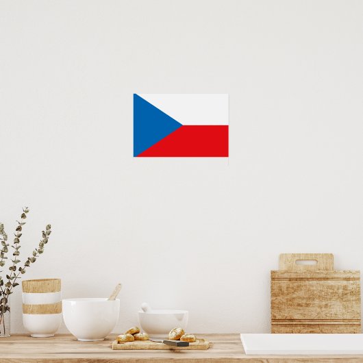 Czech Republic Flag Poster (Küche)
