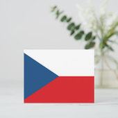 Czech Republic Flag Postkarte (Stehend Vorderseite)