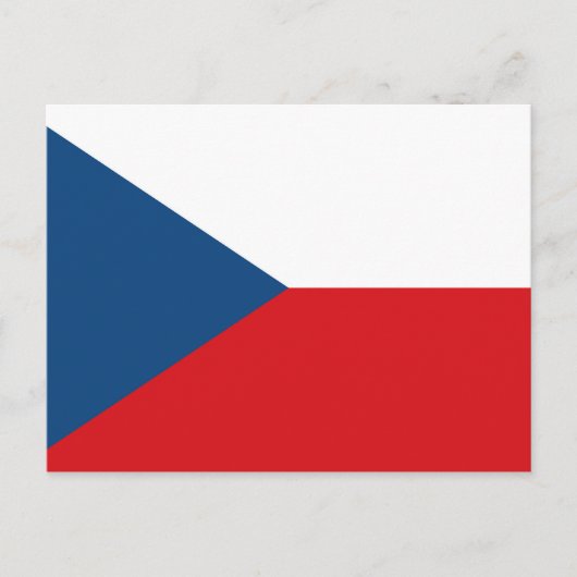 Czech Republic Flag Postkarte (Vorderseite)