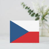 Czech Republic Flag Postkarte (Stehend Vorderseite)