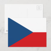 Czech Republic Flag Postkarte (Vorne/Hinten)