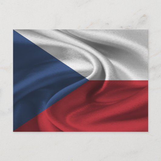 Czech Republic Flag Postkarte (Vorderseite)