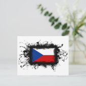 Czech Republic Flag Postkarte (Stehend Vorderseite)