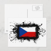 Czech Republic Flag Postkarte (Vorne/Hinten)