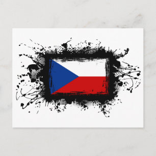 Czech Republic Flag Postkarte