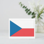 Czech Republic Flag Postkarte (Stehend Vorderseite)