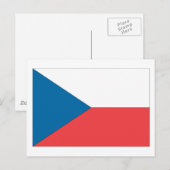 Czech Republic Flag Postkarte (Vorne/Hinten)