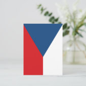 Czech Republic Flag Postkarte (Stehend Vorderseite)