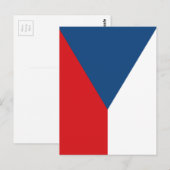 Czech Republic Flag Postkarte (Vorne/Hinten)