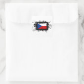 Czech Republic Flag Quadratischer Aufkleber (Tasche)