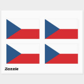 Czech Republic Flag Rechteckiger Aufkleber (Blatt)