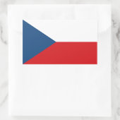 Czech Republic Flag Rechteckiger Aufkleber (Tasche)