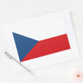 Czech Republic Flag Rechteckiger Aufkleber (Umschlag)