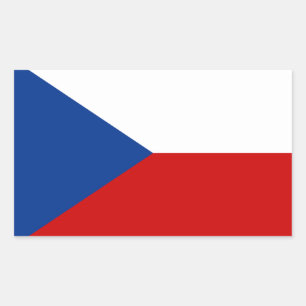 Czech Republic Flag Rechteckiger Aufkleber