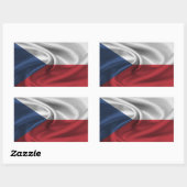 Czech Republic Flag Rechteckiger Aufkleber (Blatt)