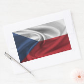 Czech Republic Flag Rechteckiger Aufkleber (Umschlag)