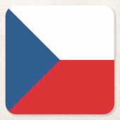 Czech Republic Flag Rechteckiger Pappuntersetzer (Vorderseite)