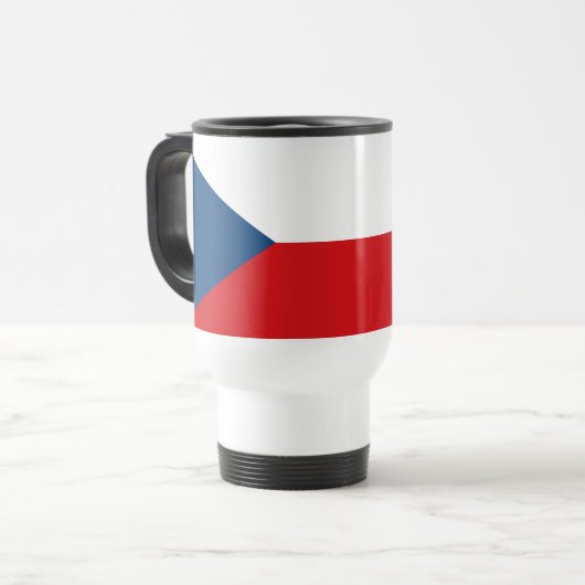 Czech Republic Flag Reisebecher (Vorderseite Links)