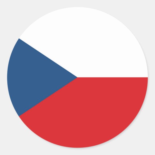 Czech Republic Flag Runder Aufkleber (Vorderseite)