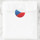 Czech Republic Flag Runder Aufkleber (Tasche)