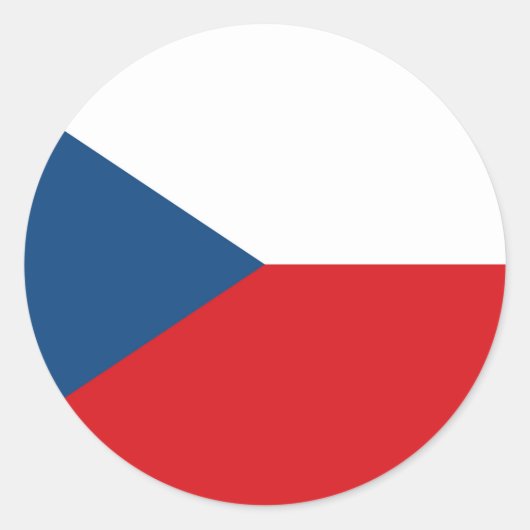 Czech Republic Flag Runder Aufkleber (Vorderseite)