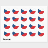 Czech Republic Flag Runder Aufkleber (Blatt)