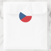 Czech Republic Flag Runder Aufkleber (Tasche)