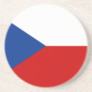 Czech Republic Flag Sandstein Untersetzer