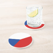Czech Republic Flag Sandstein Untersetzer (Seite)