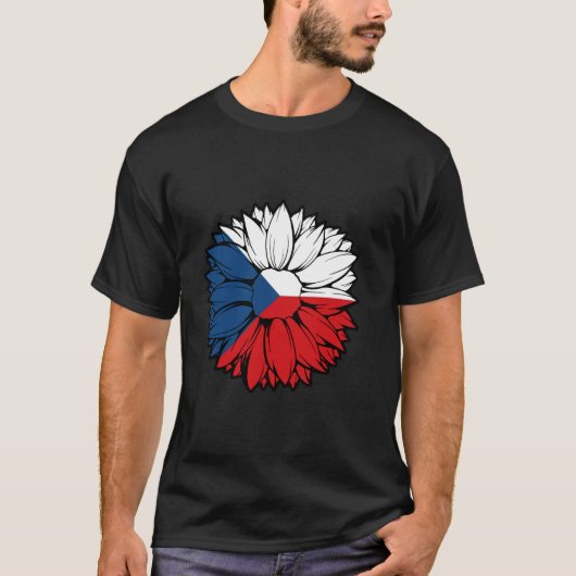 Czech Republic Flag Sunflower Ceska Czech Pride Cz T-Shirt (Vorderseite)