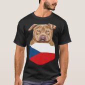 Czech Republic Flag Usa Staffordshire Terrier Dog  T-Shirt (Vorderseite)