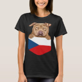 Czech Republic Flag Usa Staffordshire Terrier Dog  T-Shirt (Vorderseite)