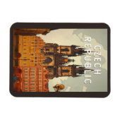 Czech Republic Illustration Travel Art Vintage Magnet (Horizontal)
