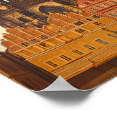 Czech Republic Illustration Travel Art Vintage Poster (Ecke)