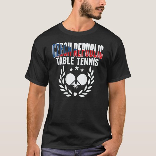 Czech Republic Ping Pong Czech Table Tennis Supp T-Shirt (Vorderseite)