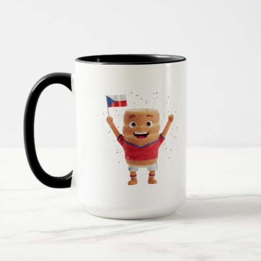 Czech Republic Soccer Mug - Funny Cinnamon Roll  Tasse (Links)