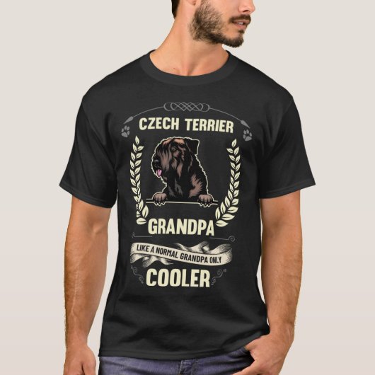 Czech Terrier Grandpa Like A Normal Grandpa Only C T-Shirt (Vorderseite)
