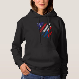 Czechia American Ground Flag USA Patriot Heritage Hoodie