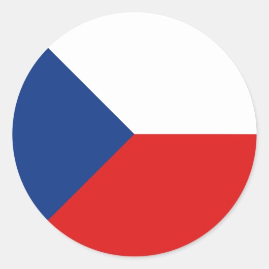 Czechia Fisheye Flag Sticker (Vorderseite)
