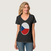 Czechia Flag Proud Czech T-Shirt (Vorderseite Vollansicht)