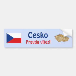 Czechia Flagge + Karten-Autoaufkleber Autoaufkleber