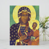 Czestochowa Black Madonna Icon Polen Karte (Stehend Vorderseite)